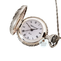 27mm Rhodium Womens Pendant Watch With Love Birds By CLASSIQUE (Roman) image