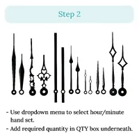 Customisable Press Fit Step Clock Movement Kit | Fits 3.1mm & 5.0mm Hand Holes image