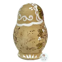 Woodburn Russian Dolls- Brown & Gold 10cm (Set Of 5) image