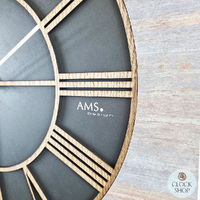 50cm Green Rustic Square Wall Clock By AMS image