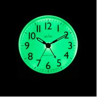 12cm Blake White Smartlite Silent Analogue Alarm Clock By ACCTIM image