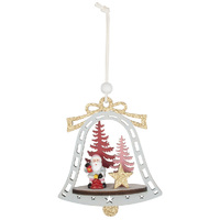 12cm Santa in Bell Hanging Decoration- Assorted Designs image