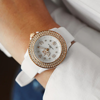 40mm Crystal Collection White & Rose Gold Womens Watch With 400 Swarovski Crystals By ICE-WATCH image