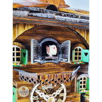 Farmer & Sheep Battery Chalet Cuckoo Clock 30cm By ENGSTLER image