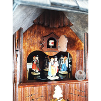 Wood Sawer & Dancers 1 Day Mechanical Chalet Cuckoo Clock 35cm By HEKAS image