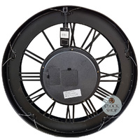 55cm Hasius Black & Gold Moving Gear Clock By COUNTRYFIELD image