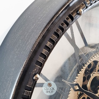 70cm Hasius Black & Gold Moving Gear Clock By COUNTRYFIELD image