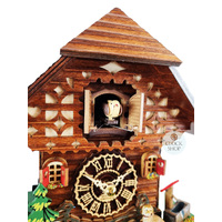 Dog & Water Trough Battery Chalet Cuckoo Clock 22cm By TRENKLE image