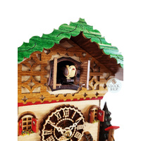 Cow & Water Trough Battery Chalet Cuckoo Clock 20cm By TRENKLE image