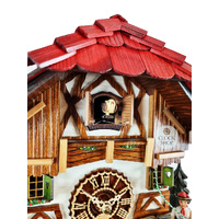 Bell Ringer & Cow Battery Chalet Cuckoo Clock With Bell Tower 30cm By TRENKLE image