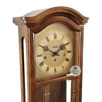 67cm Oak 8 Day Mechanical Chiming Wall Clock By AMS image