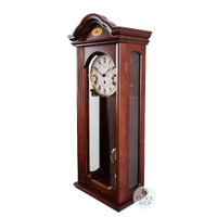 66cm Mahogany 8 Day Mechanical Chiming Wall Clock By AMS image