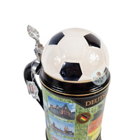 Soccer Beer Stein With Soccerball Lid 0.5L By KING image