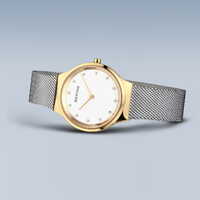 Gift Set- 31mm Classic Collection Gold & Silver Womens Watch With Bracelet By BERING image