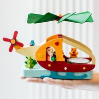 17.5cm Santa In Helicopter Tealight Pyramid By Graupner image