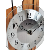 25cm Oak Battery Pendulum Table Clock By AMS image