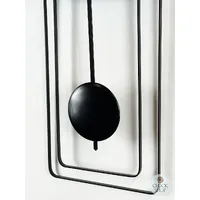 50cm Stone & Black Modern Pendulum Wall Clock With Westminster Chime By AMS image