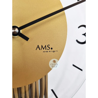 38cm Gold Wall Clock With Glass Dial By AMS image