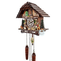 Hiker & Dog LED Battery Chalet Cuckoo Clock 26cm By TRENKLE image