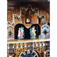 Wood Chopper 8 Day Mechanical Chalet Cuckoo Clock With Dancers 44cm By ENGSTLER image