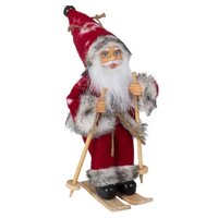 18cm Red & Grey Santa Hanging Decoration- Assorted Designs image