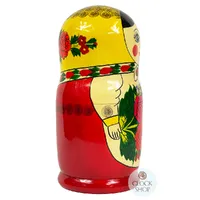 Semenov Russian Dolls- Yellow Scarf & Red Dress 26cm (Set Of 10) image