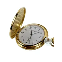 41mm Gold Unisex Pocket Watch With Weave Etch By CLASSIQUE (Arabic) image