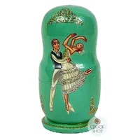 Ballerina Russian Dolls- Green 11cm (Set Of 5) (Pas De Deux) image