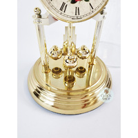 23cm Gold Anniversary Clock With Floral Dial By HALLER image