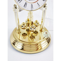 23cm Gold Anniversary Clock With White Dial & Moon Phase By HALLER image