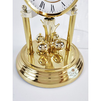 23cm Gold Anniversary Clock With White Embossed Dial By HALLER image