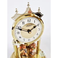 23cm Gold Anniversary Clock With Hand Painted Figurines By HALLER image