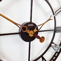 60cm Decorative Round Metal Clock By AMS image