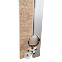 67cm Beech & Silver Two Tone Pendulum Wall Clock By AMS image