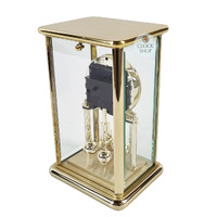 23cm Gold Anniversary Clock With Bevelled Glass & White Dial By AMS image