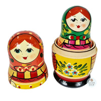 Zagorsk Village Floral Russian Dolls 16cm (Set Of 6) image