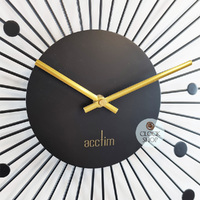 50cm Brielle Black Starburst Wall Clock By ACCTIM (Cracked Backing) image