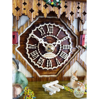 Accordion Player & Bell Tower Battery Chalet Cuckoo Clock 30cm By TRENKLE image