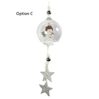 7cm Angel In Glass Bauble Hanging Decoration- Assorted Designs image