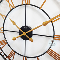 80cm Gold Round Wall Clock By AMS image