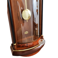 82cm Walnut Battery Chiming Wall Clock With Piano Finish By AMS (Small Flaw) image