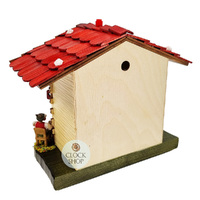 18.5cm Chalet Weather House With Beer Drinker & Dog By TRENKLE image