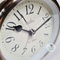 12.5cm Pembridge Antique Silver Double Bell Analogue Alarm Clock By ACCTIM image