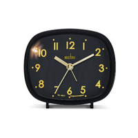9cm Hilda Black Silent Analogue Alarm Clock By ACCTIM image