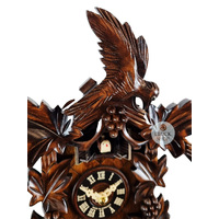 Fox & Grapes Battery Carved Cuckoo Clock 30cm By ENGSTLER image