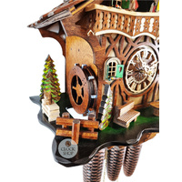 Beer Drinker & Rolling Pin 8 Day Mechanical Chalet Cuckoo Clock With Dancers 37cm By ENGSTLER image