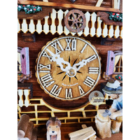 Wood Chopper & Dog 8 Day Mechanical Chalet Cuckoo Clock 33cm By HEKAS image