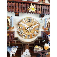 Beer Drinker & Dog 8 Day Mechanical Chalet Cuckoo Clock 33cm By HEKAS image