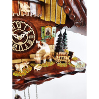 Wood Chopper & Deer Battery Chalet Cuckoo Clock 47cm By TRENKLE image