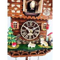 Dog & Water Trough Battery Chalet Cuckoo Clock 22cm By TRENKLE image